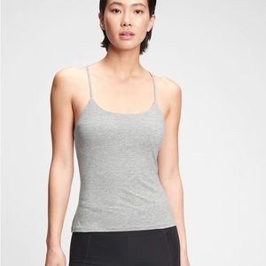 GapFit Brushed Tech Jersey Strappy Back Tank Top